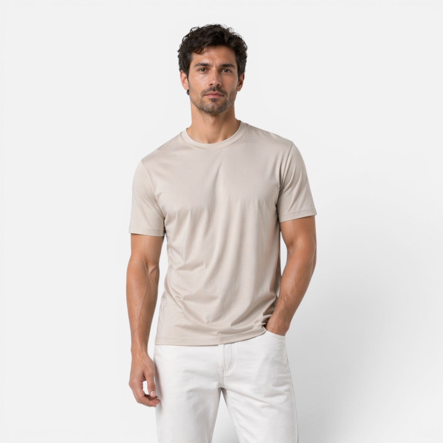 Men's Cool Touch T-Shirt Short-Sleeve Crew Neck Lightweight Breathable Casual Everyday Layering Sport Versatile Kai