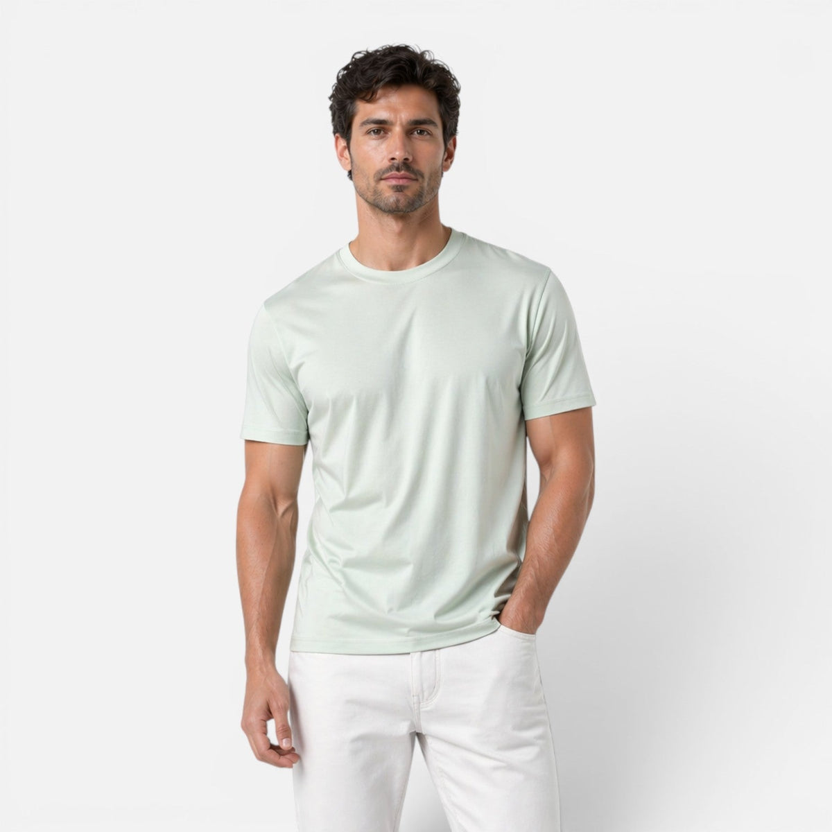 Men's Cool Touch T-Shirt Short-Sleeve Crew Neck Lightweight Breathable Casual Everyday Layering Sport Versatile Kai