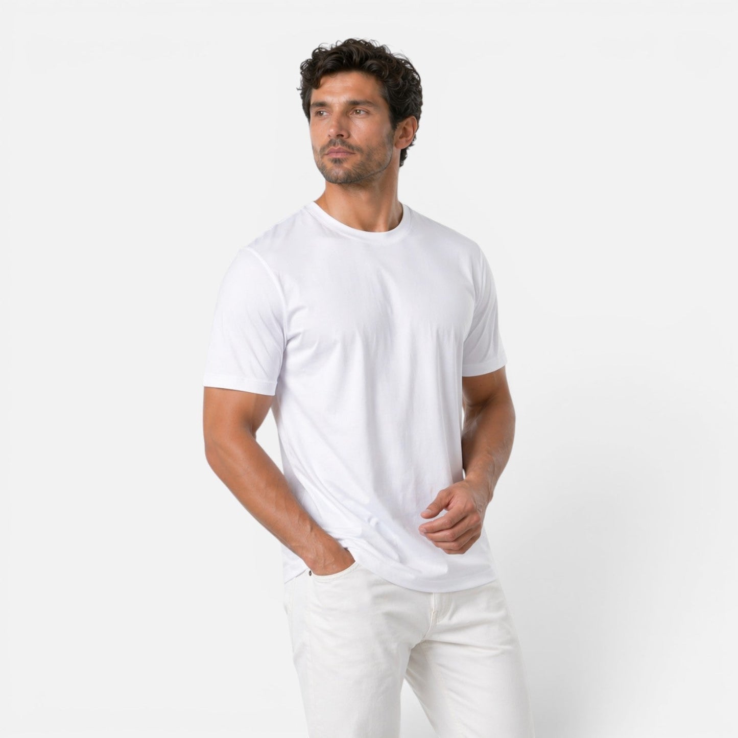 Men's Cool Touch T-Shirt Short-Sleeve Crew Neck Lightweight Breathable Casual Everyday Layering Sport Versatile Kai
