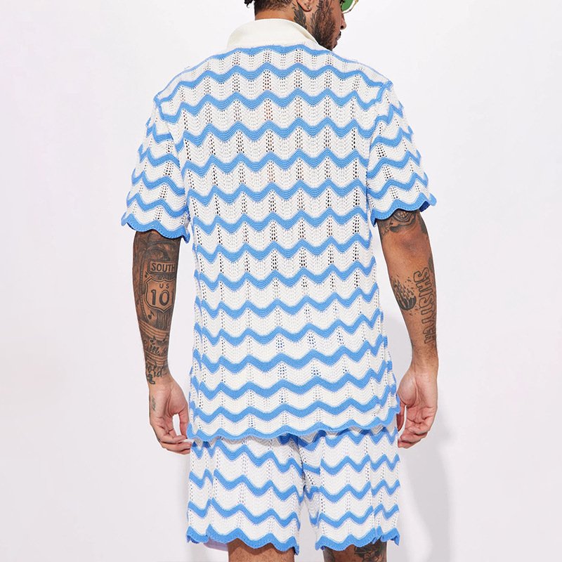 Men's Polo & Shorts Set Two-Piece Matching Collared Casual Everyday Holiday Beach Relaxed Outfit Co-Ord