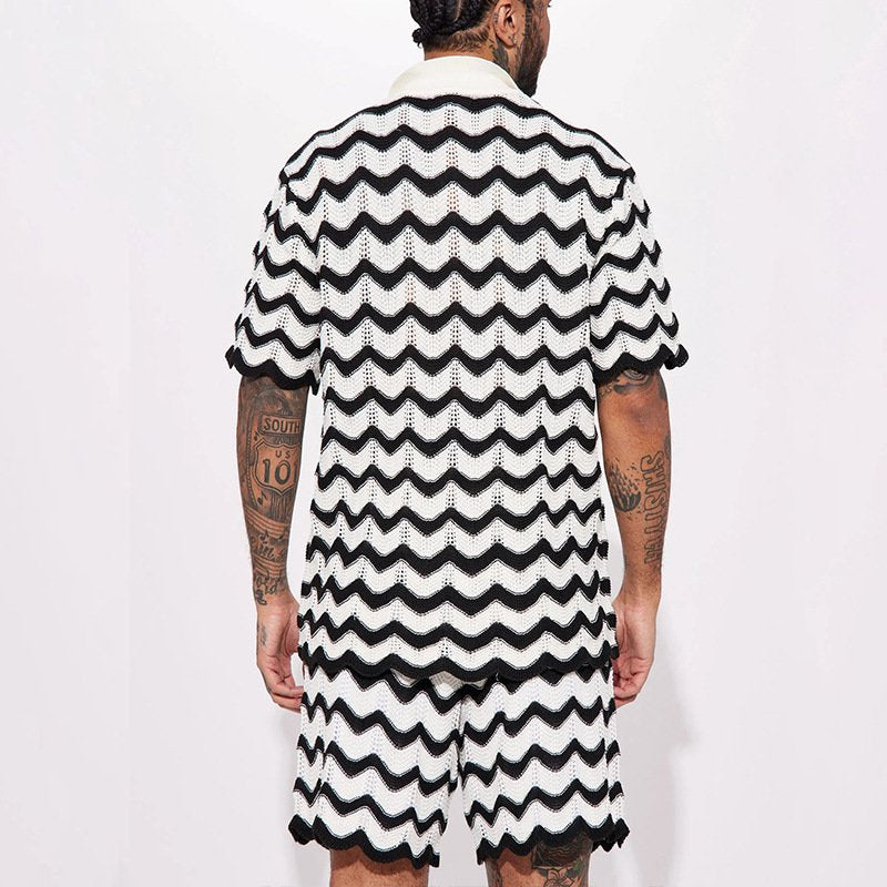Men's Polo & Shorts Set Two-Piece Matching Collared Casual Everyday Holiday Beach Relaxed Outfit Co-Ord
