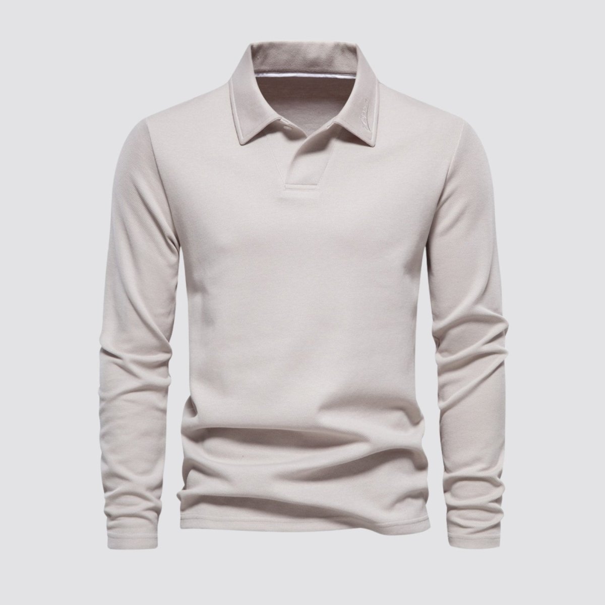 Men's Long Sleeve Polo Shirt Classic Fit Collared Casual Everyday Wear