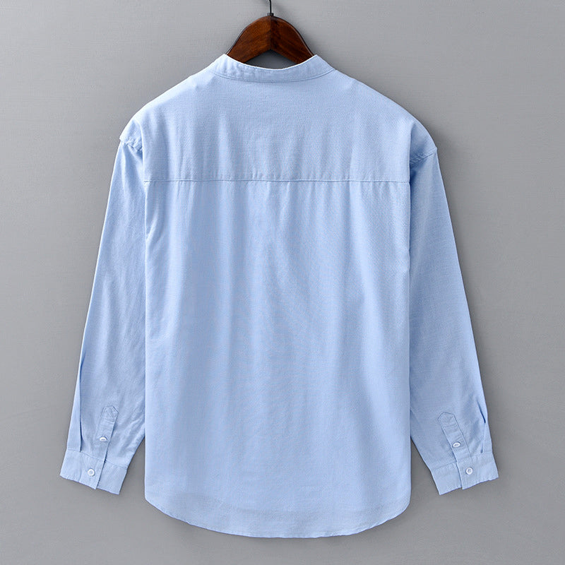 Men's Linen Shirt Long-Sleeve Button-Up Collared Breathable Summer Holiday Beach Casual Relaxed Jonah