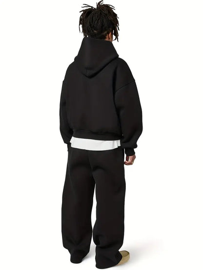 Men's Sports Suit Set Two-Piece Hoodie & Trousers Tracksuit Straight Fit Casual Sport Loungewear Everyday Slade