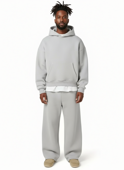 Men's Sports Suit Set Two-Piece Hoodie & Trousers Tracksuit Straight Fit Casual Sport Loungewear Everyday Slade