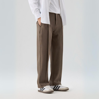 Men's Wide Leg Trousers Pleated Loose Fit Drawstring Elastic Waist Smart-Casual Summer Everyday Hugo