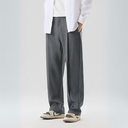 Men's Wide Leg Trousers Pleated Loose Fit Drawstring Elastic Waist Smart-Casual Summer Everyday Hugo