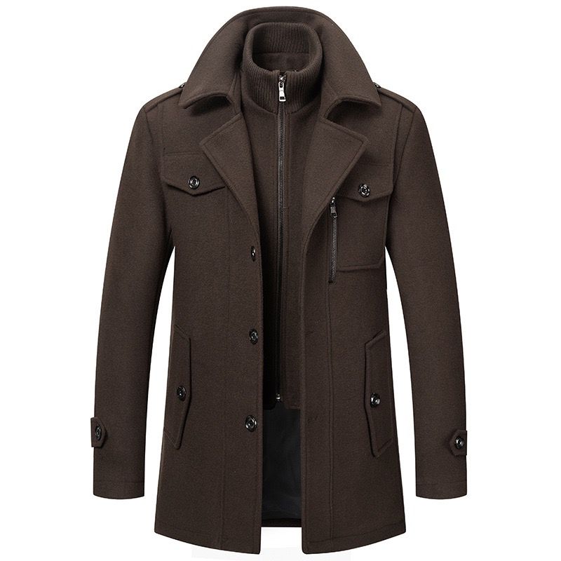 Men's Two-Piece Coat Tailored Fit Notched Collar Double-Breasted Formal
