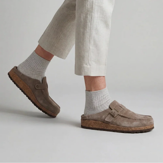 Men's Unisex Clogs Suede Look Adjustable Buckle Casual Everyday Footwear