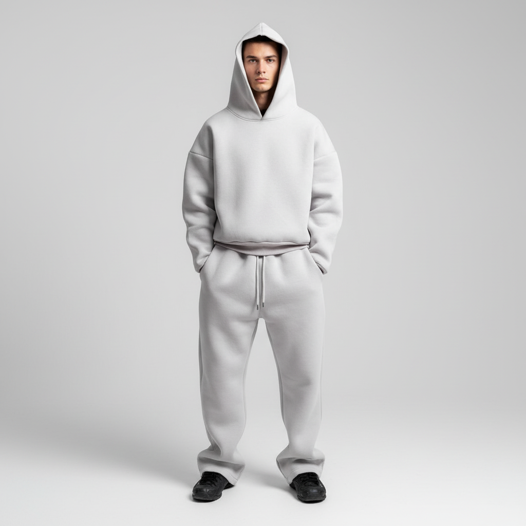 Men's Oversized Hoodie Tracksuit Relaxed Fit Two-Piece Activewear Set
