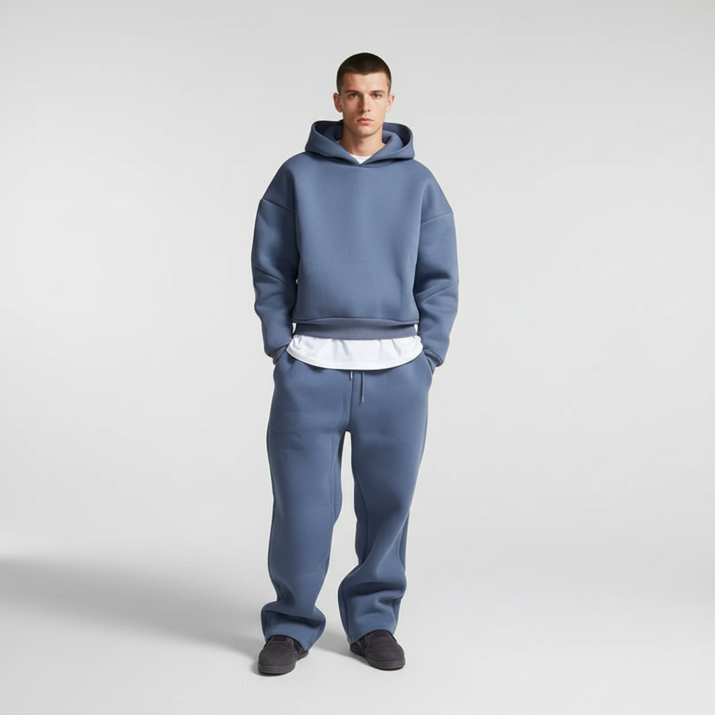 Men's Oversized Hoodie Tracksuit Relaxed Fit Two-Piece Activewear Set