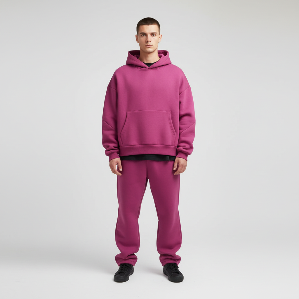 Men's Oversized Hoodie Tracksuit Relaxed Fit Two-Piece Activewear Set