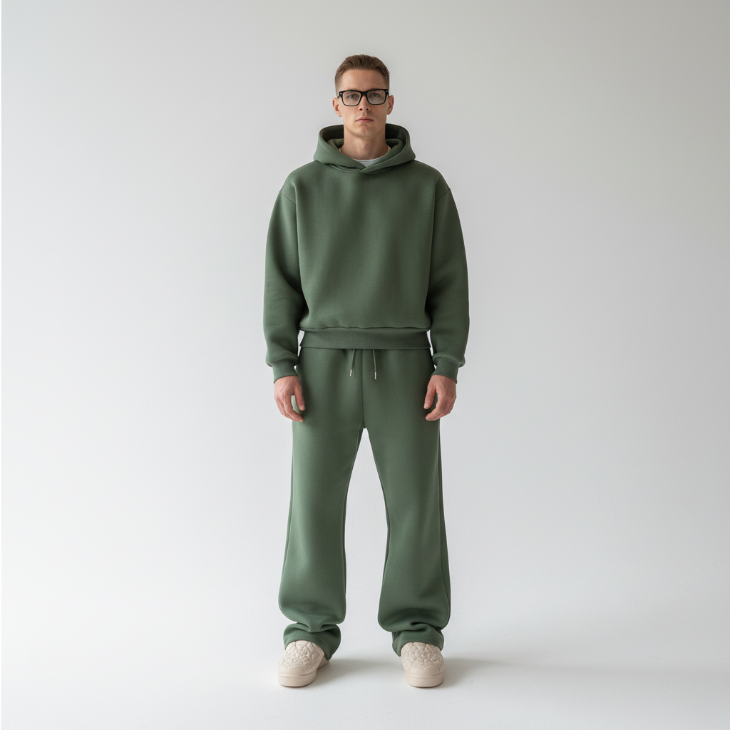 Men's Oversized Hoodie Tracksuit Relaxed Fit Two-Piece Activewear Set