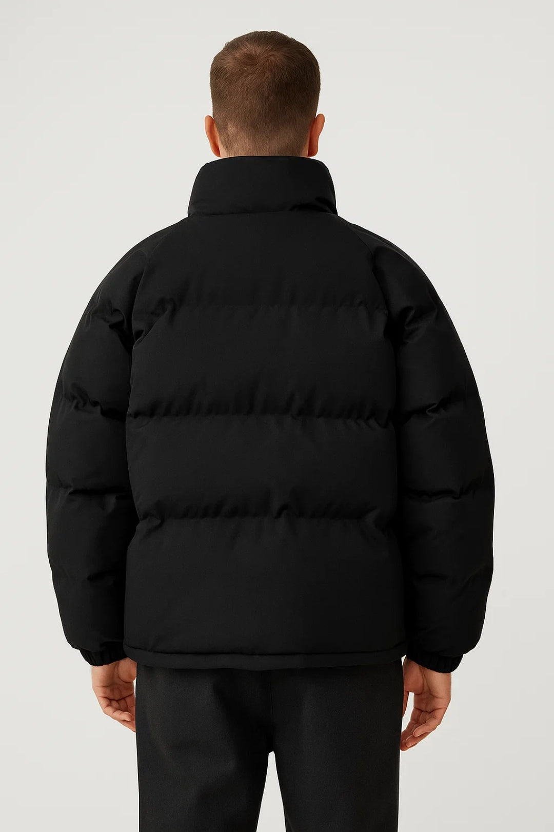 Men's Quilted Outdoor Jacket Warm Layered Design Full-Zip Casual Wear