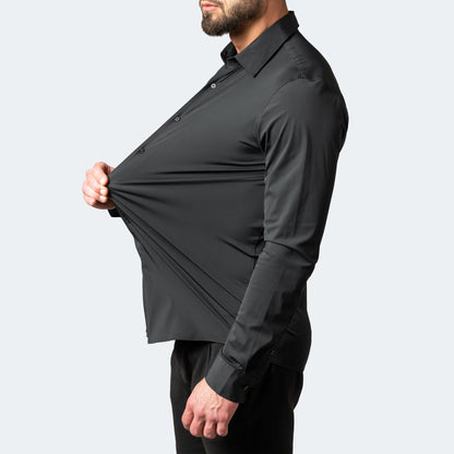 Men's Casual Shirt Slim Fit Long-Sleeve Button-Up Collared Smart-Casual Office Everyday Versatile Relaxed Ridge