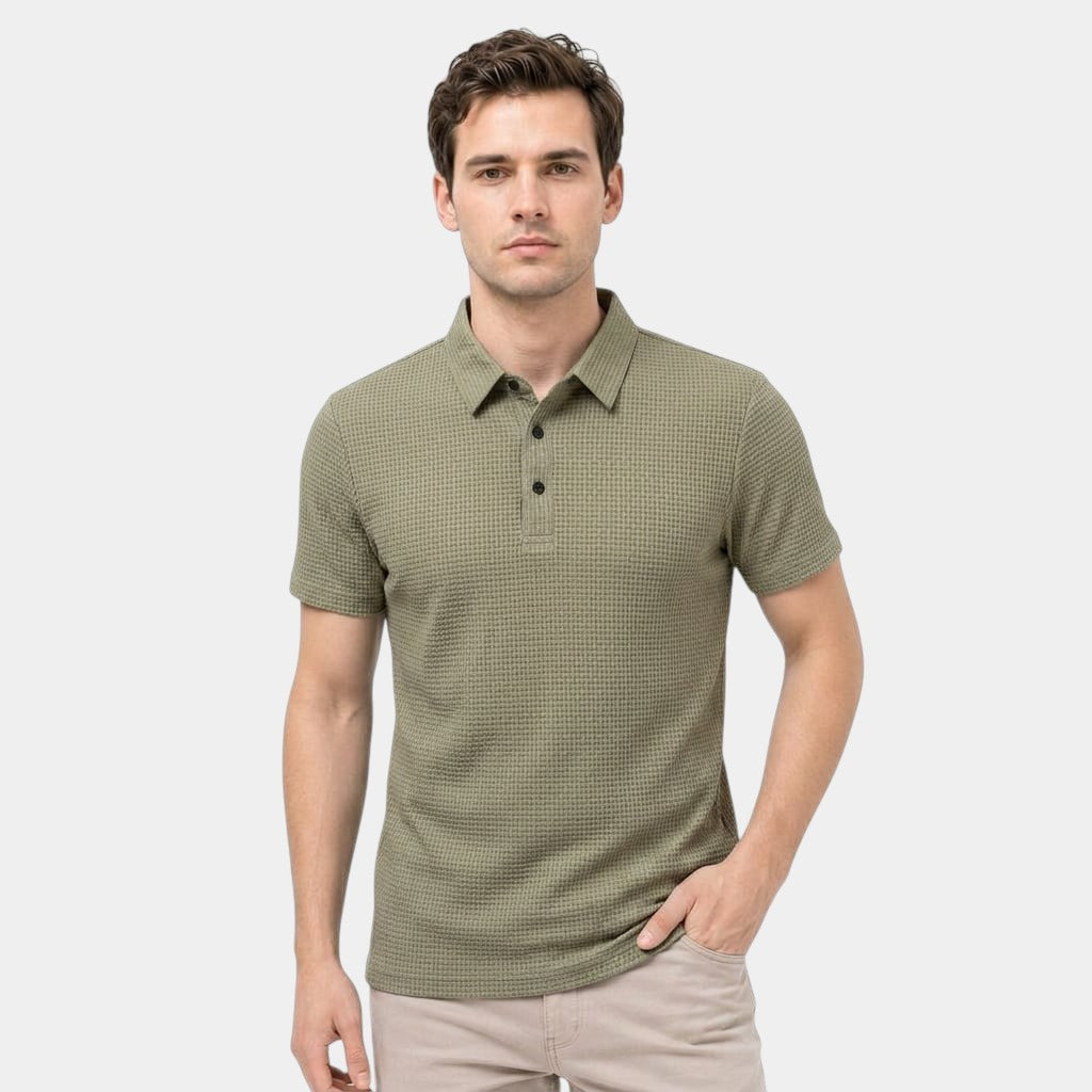 Men's Polo Shirt Short-Sleeve Regular Fit Collared Casual Smart-Casual Everyday Golf Sport Holiday Callum