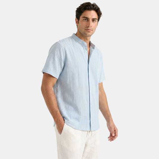 Men's Shirt & Trousers Set Two-Piece Collared Matching Casual Smart-Casual Holiday Everyday Outfit Gabriel