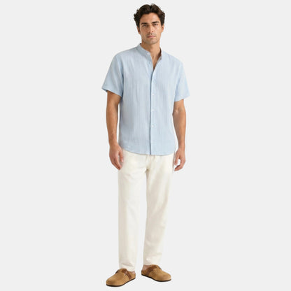 Men's Shirt & Trousers Set Two-Piece Collared Matching Casual Smart-Casual Holiday Everyday Outfit Gabriel