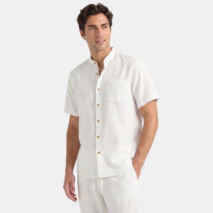 Men's Shirt & Trousers Set Two-Piece Collared Matching Casual Smart-Casual Holiday Everyday Outfit Gabriel