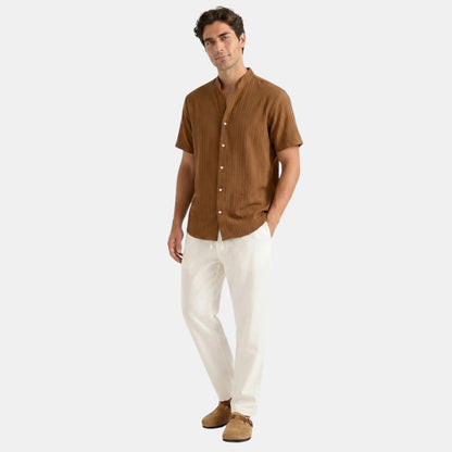 Men's Shirt & Trousers Set Two-Piece Collared Matching Casual Smart-Casual Holiday Everyday Outfit Gabriel