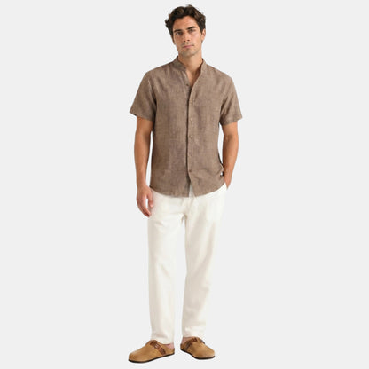 Men's Shirt & Trousers Set Two-Piece Collared Matching Casual Smart-Casual Holiday Everyday Outfit Gabriel