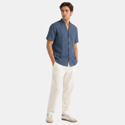 Men's Shirt & Trousers Set Two-Piece Collared Matching Casual Smart-Casual Holiday Everyday Outfit Gabriel