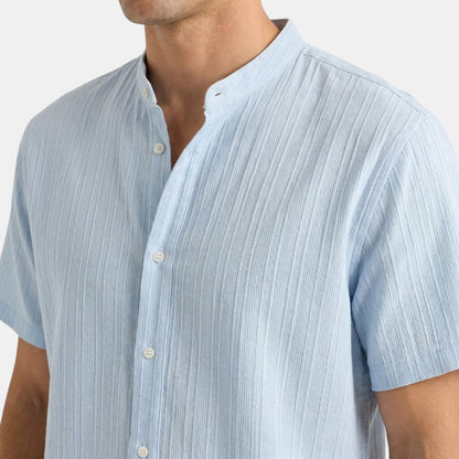 Men's Shirt & Trousers Set Two-Piece Collared Matching Casual Smart-Casual Holiday Everyday Outfit Gabriel