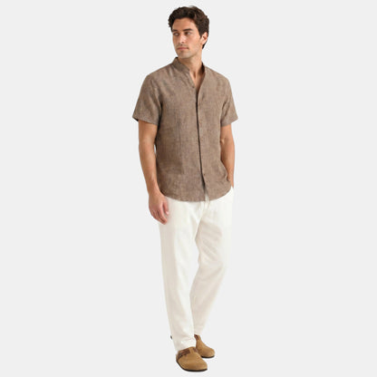Men's Shirt & Trousers Set Two-Piece Collared Matching Casual Smart-Casual Holiday Everyday Outfit Gabriel