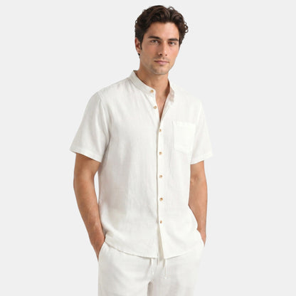 Men's Shirt & Trousers Set Two-Piece Collared Matching Casual Smart-Casual Holiday Everyday Outfit Gabriel