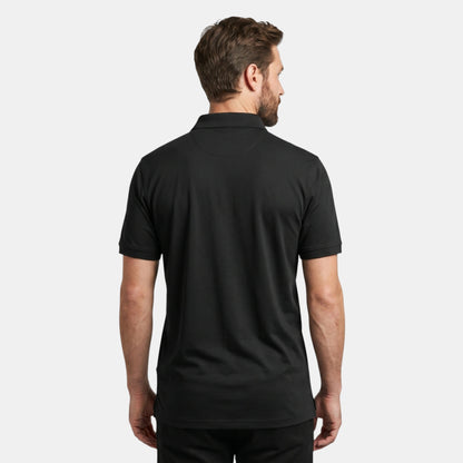 Men's Half-Zip Polo Shirt Short-Sleeve Regular Fit Collared Casual Smart-Casual Everyday Sport Golf Kieran