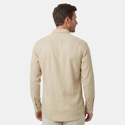 Men's Long-Sleeve Shirt Button-Up Collared Draped Casual Smart-Casual Everyday Relaxed Fit Layering Lorenzo