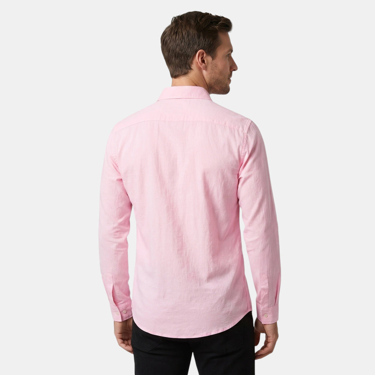 Men's Long-Sleeve Shirt Button-Up Collared Draped Casual Smart-Casual Everyday Relaxed Fit Layering Lorenzo