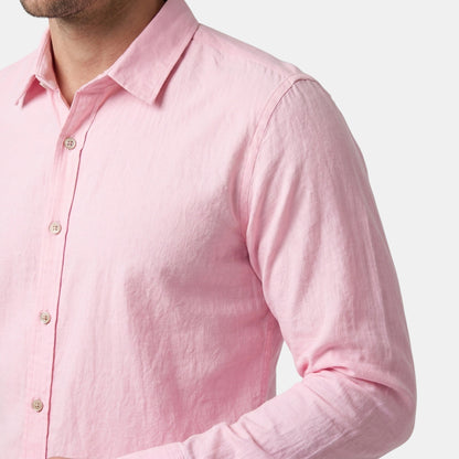 Men's Long-Sleeve Shirt Button-Up Collared Draped Casual Smart-Casual Everyday Relaxed Fit Layering Lorenzo