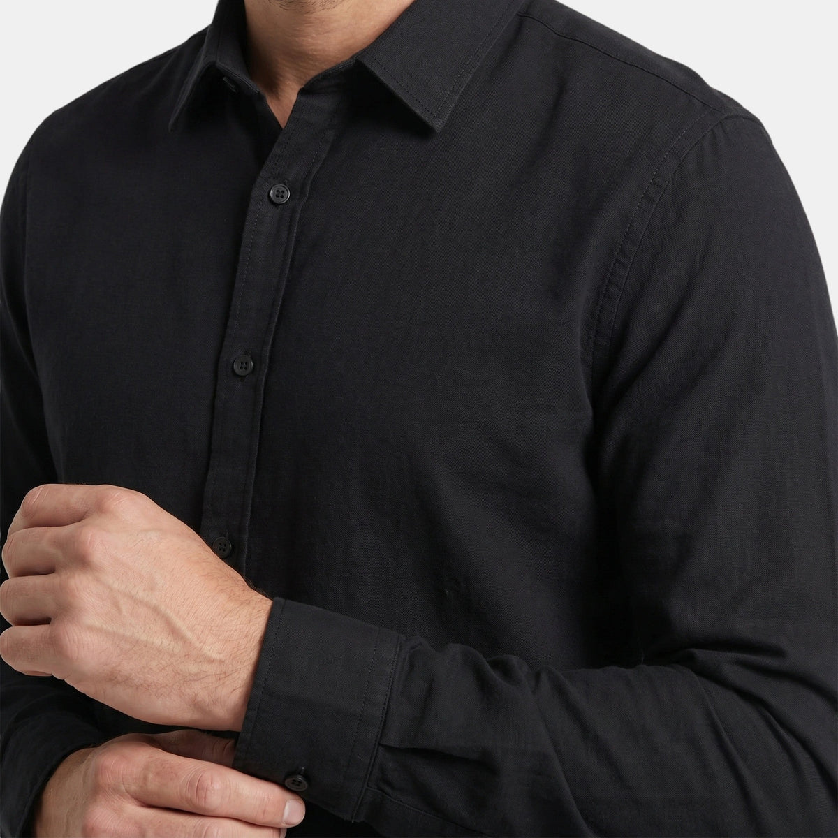 Men's Long-Sleeve Shirt Button-Up Collared Draped Casual Smart-Casual Everyday Relaxed Fit Layering Lorenzo