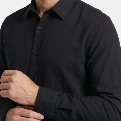 Men's Long-Sleeve Shirt Button-Up Collared Draped Casual Smart-Casual Everyday Relaxed Fit Layering Lorenzo