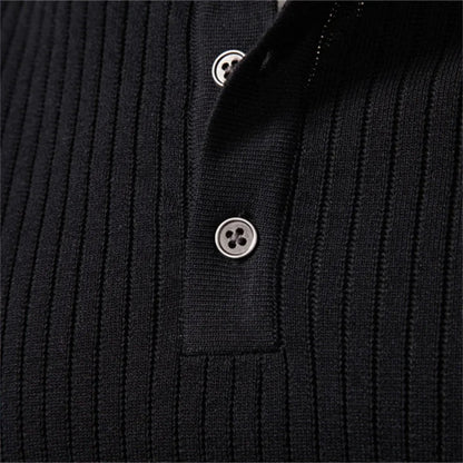 Men's Casual Knit Sweater Round Neck Button Closure Everyday Wear