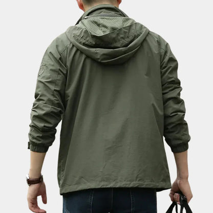 Men's Cargo Jacket Lightweight Breathable Multi-Pocket Utility Full-Zip Casual Layering Everyday Streetwear Ridley