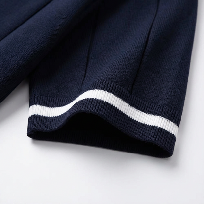 Men's Quarter-Zip Polo Shirt Short-Sleeve Collared Ribbed Casual Smart-Casual Everyday Golf Sport Regular Fit Weller