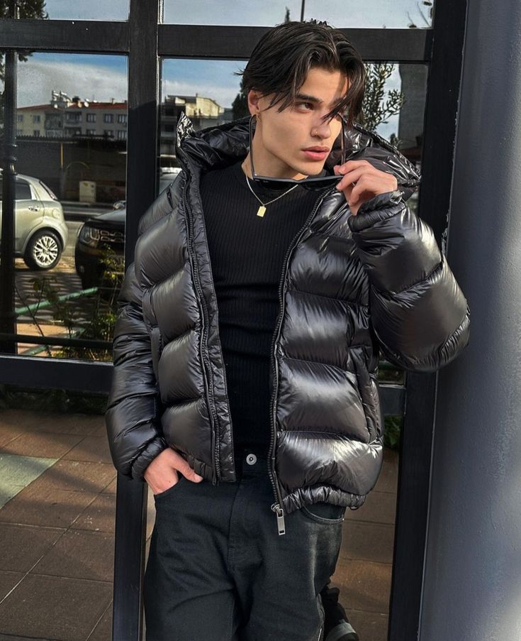Men's Puffer Jacket Padded Full-Zip Insulated Quilted Warm Casual Layering Outdoor Winter Everyday Streetwear