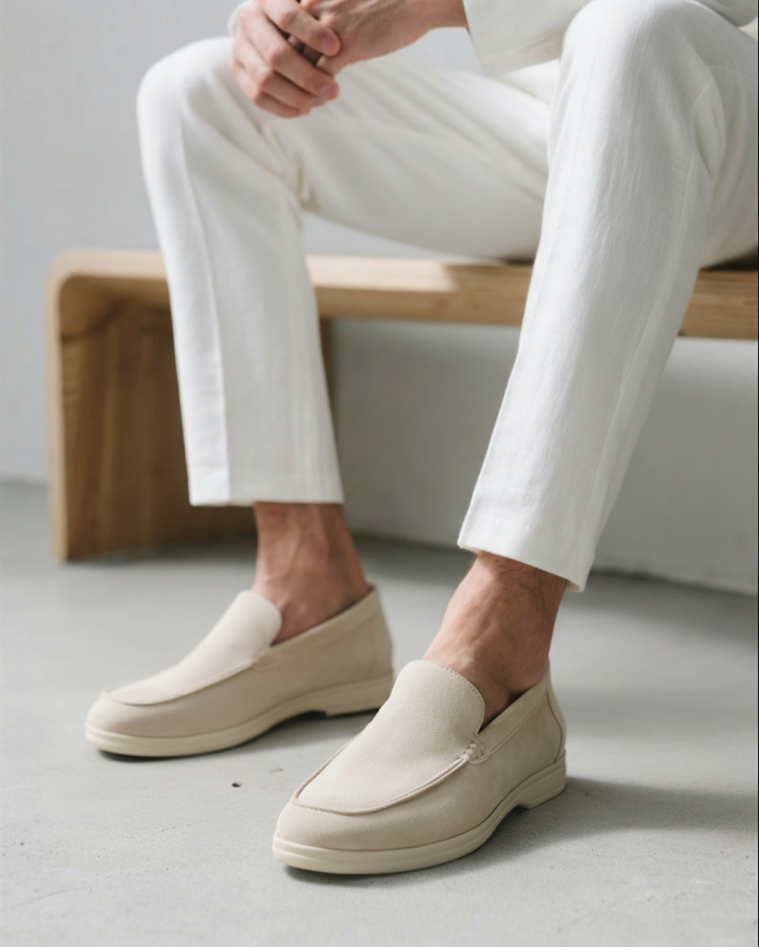 Men's Suede Loafers Slip-On Round Toe Moccasin Smart-Casual Office Casual Everyday Formal Leather Look Ellery