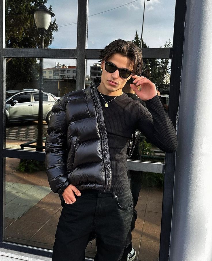 Men's Puffer Jacket Padded Full-Zip Insulated Quilted Warm Casual Layering Outdoor Winter Everyday Streetwear