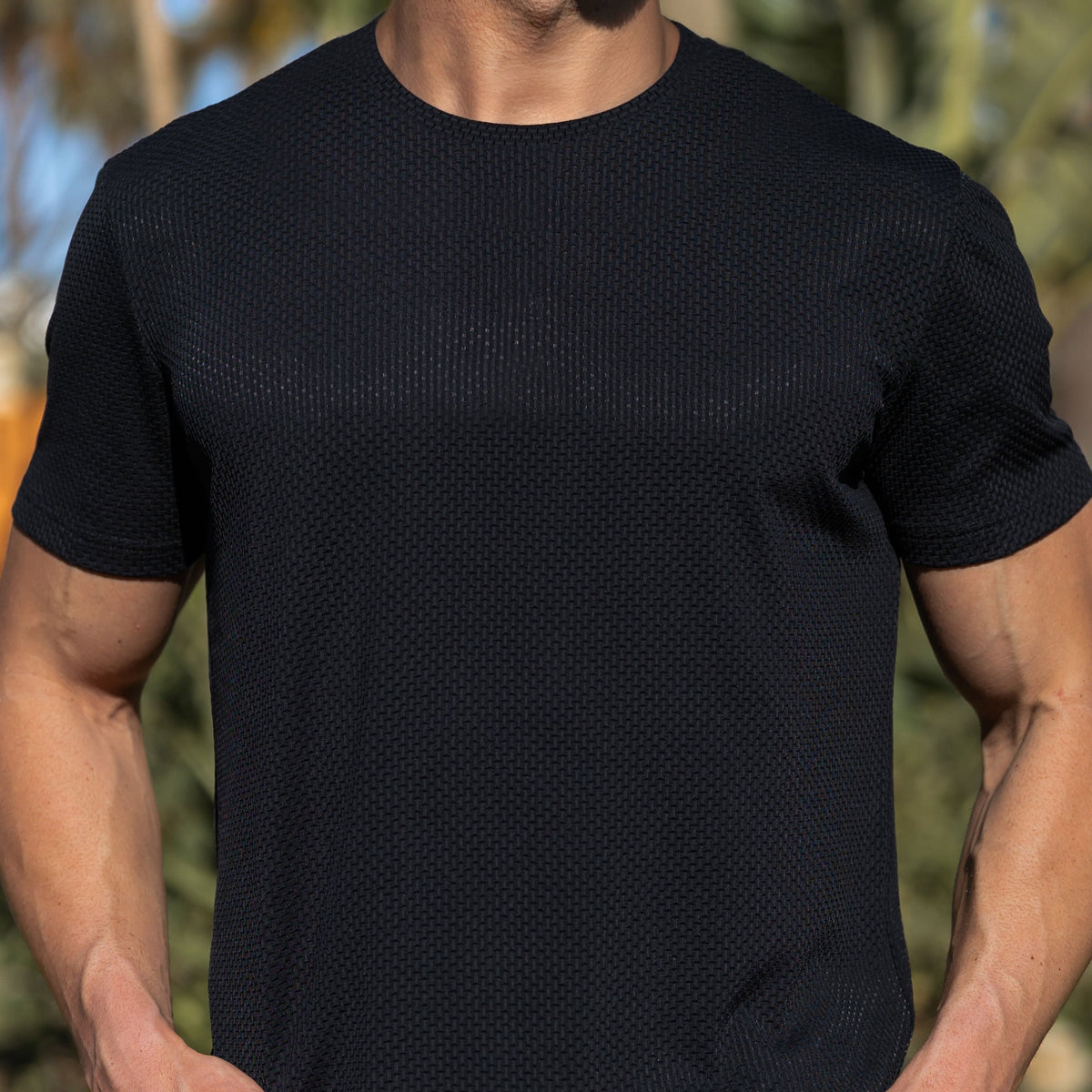 Men's Tee Short-Sleeve Crew Neck Elegant Casual Everyday Layering Smart-Casual Soft Versatile Basic Rune