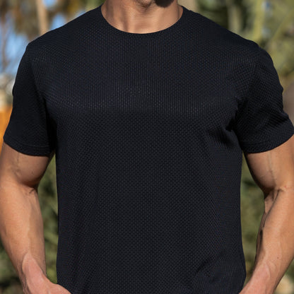 Men's Tee Short-Sleeve Crew Neck Elegant Casual Everyday Layering Smart-Casual Soft Versatile Basic Rune