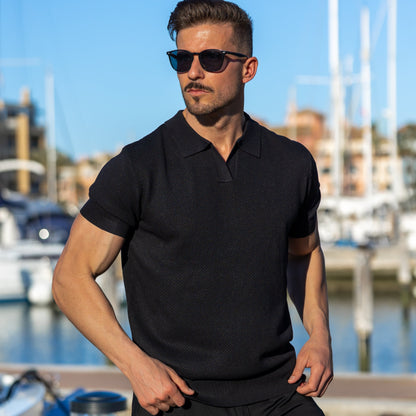 Men's Mesh Polo Shirt Short-Sleeve Collared Breathable Textured Casual Smart-Casual Everyday Golf Sport Regular Fit Osgood