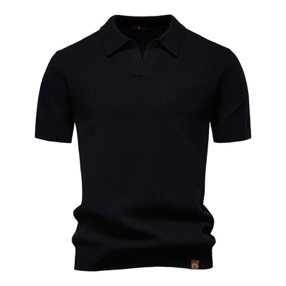 Men's Mesh Polo Shirt Short-Sleeve Collared Breathable Textured Casual Smart-Casual Everyday Golf Sport Regular Fit Osgood