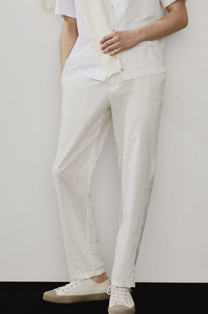 Men's Relaxed Fit Trousers Drawstring Elastic Waist Loose Tapered Casual Everyday Smart-Casual Lounge Halvard