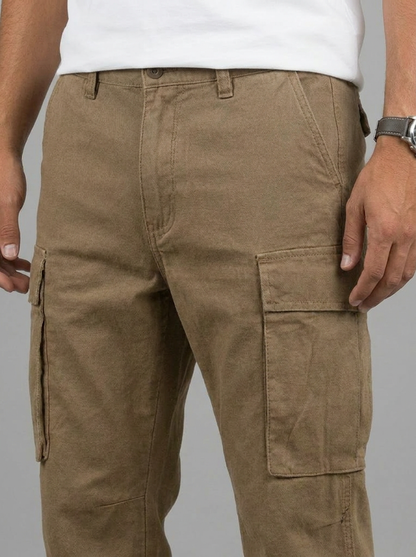 Men's Cargo Trousers Straight Leg Multi-Pocket Casual Everyday Utility