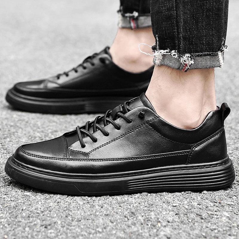Men's Casual Low Top Sneakers Lace-Up Minimalist Everyday Style