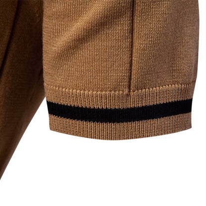 Men's Quarter-Zip Polo Shirt Short-Sleeve Collared Ribbed Casual Smart-Casual Everyday Golf Sport Regular Fit Weller