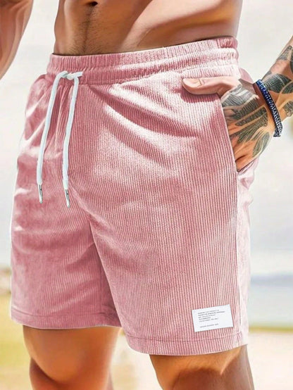 Men's Drawstring Shorts Relaxed Fit Elastic Waist Casual Everyday Beach Holiday Loungewear Lounge Boyd